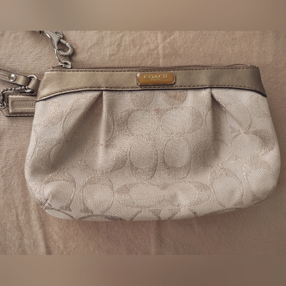 Gold Coach Clutch Wristlet - Picture 1 of 4